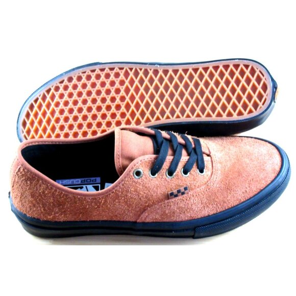 Vans Men's Skate Authentic Hairy Suede Black Rust Brown shoes Size 10 NIB - Picture 2 of 7